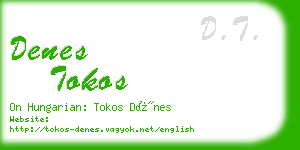 denes tokos business card